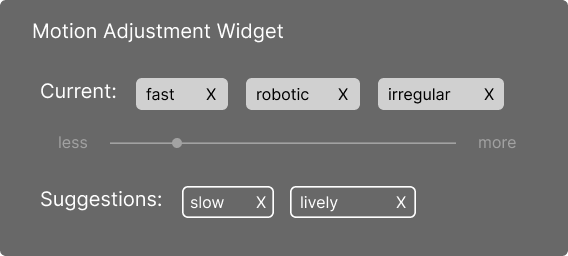 Motion Adjustment Widget